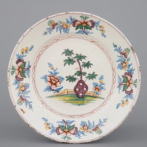 Un plat en faïence polychrome, Nord, 18ème — photo 1