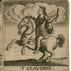 Un plat en majolique hollandaise au décor d'un empéreur romain sur son cheval, 17ème siècle — photo 2