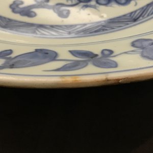 Un plat en porcelaine de Chine bleu et blanc à décor floral, Jiajing — photo 6