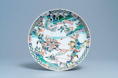 Un plat en porcelaine de Chine famille verte, Kangxi