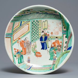 Un plat en porcelaine de Chine famille verte, Kangxi — photo 1