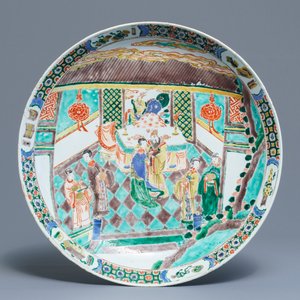 Un plat en porcelaine de Chine famille verte, Kangxi — photo 1