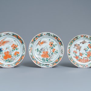 Un plat et six assiettes en porcelaine de Chine famille verte, Kangxi — photo 4