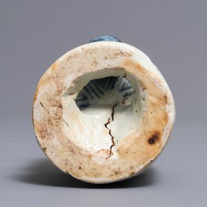 Un poid de rouleau en porcelaine de Chine bleu et blanc, 18/19ème — photo 7