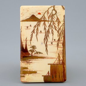 Un porte-cartes en ivoire laqué de Shibayama, Japon, Meiji, 19ème — photo 4