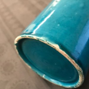 Un porte-pinceaux et une assiette en porcelaine de Chine turquoise monochrome, Kangxi — photo 21