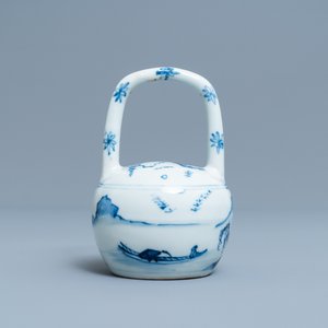 Un pot à chaux en porcelaine de Chine en bleu et blanc pour le Vietnam, Kangxi — photo 4