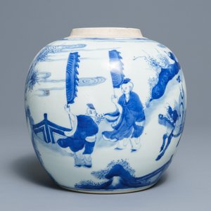 Un pot à gingembre en porcelaine de Chine bleu et blanc aux garçons jouants, Kangxi — photo 4