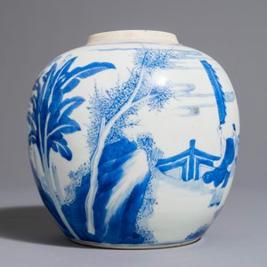 Un pot à gingembre en porcelaine de Chine bleu et blanc aux garçons jouants, Kangxi — photo 4