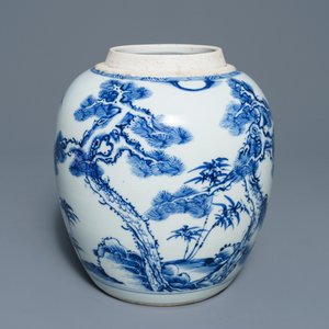 Un pot à gingembre en porcelaine de Chine bleu et blanc, Kangxi — photo 5