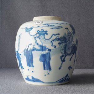 Un pot à gingembre en porcelaine de Chine en bleu et blanc à décor figuratif, Kangxi — photo 15