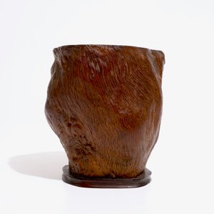 Un pot à pinceaux en bois de racine, Chine, 19/20ème — photo 2