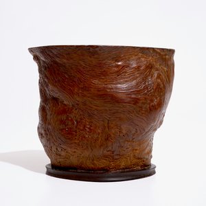 Un pot à pinceaux en bois de racine, Chine, 19/20ème — photo 3