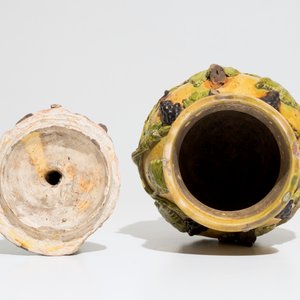 Un pot à tabac en poterie flamande à décor figuratif, attr. à Leo Maes, Torhout, 2ème moitié du 19ème — photo 5