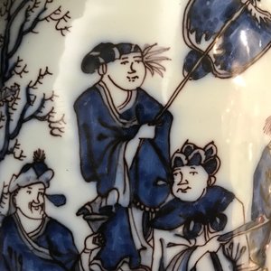 Un pot couvert en faïence de Delft en bleu, blanc et manganèse à décor de chinoiserie, dernier quart du 17ème — photo 10