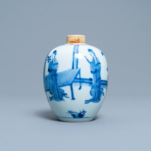 Un pot couvert en porcelaine de Chine en bleu et blanc, marque de Chenghua, Kangxi — photo 8