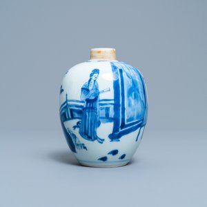 Un pot couvert en porcelaine de Chine en bleu et blanc, marque de Chenghua, Kangxi — photo 10