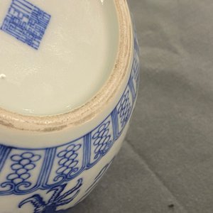 Un pot couvert en porcelaine de Chine en bleu et blanc, marque et peut-être époque de Qianlong — photo 28
