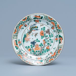 Un pot couvert et une assiette en porcelaine de Chine famille verte, Kangxi — photo 2