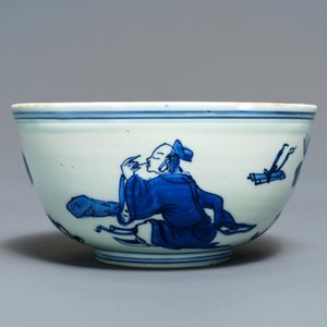 Un rare bol à double parois en porcelaine de Chine en bleu et blanc, 'zhuge, Jiajing — photo 2
