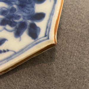 Un rare plat en forme de lotus en porcelaine de Chine en bleu et blanc à décor d'un léopard, Kangxi — photo 8