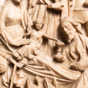 Un relief en albâtre sculpté représentant 'L'adoration des mages', Nottingham, Angleterre, 15ème — photo 3