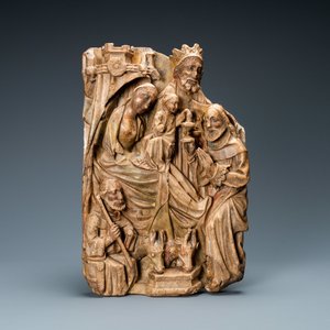Un relief en albâtre sculpté représentant 'L'adoration des mages', Nottingham, Angleterre, 15ème — photo 1
