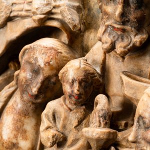 Un relief en albâtre sculpté représentant 'L'adoration des mages', Nottingham, Angleterre, 15ème — photo 13