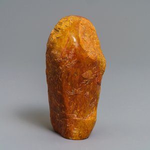 Un rocher à décor d'un paysage en pierre de Shoushan sculptée, Chine, 19/20ème — photo 3