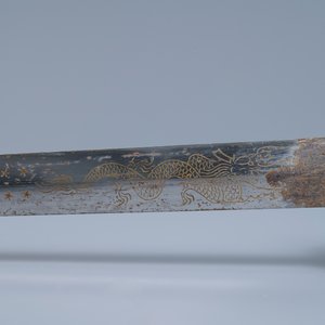 Un sabre chinois en argent incrusté de corail, lapis lazuli et turquoise, 19ème — photo 5