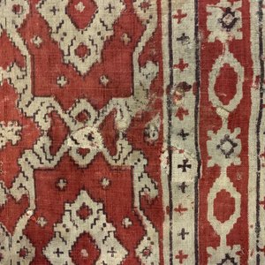 Un sari rituel en ikat patola pour l'Indonésie aux tampons de la Compagnie des Indes, Gujarat, Inde, 17ème — photo 34