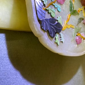 Un sceptre 'ruyi' en pierre dure incrustée, Chine, 19ème/20ème — photo 16