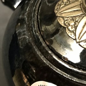 Un service à café de 4 pièces en terre noire de Namur à montures en argent, 18ème — photo 12