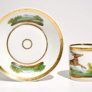 Un service à café Empire de 29 pièces en porcelaine de Paris aux décors animaliers, 1ère moitié du 19ème — photo 2