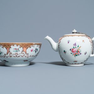 Un service à thé de 12 pièces en porcelaine de Chine famille rose pour le marché européen, Qianlong — photo 3