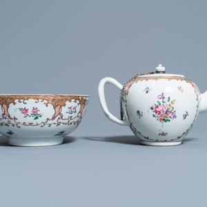 Un service à thé de 12 pièces en porcelaine de Chine famille rose pour le marché européen, Qianlong — photo 5