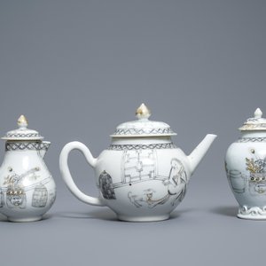 Un service à thé de 15 pièces en porcelaine de Chine grisaille, Yongzheng/Qianlong — photo 18