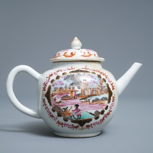Un service à thé de 17 pièces en porcelaine de Chine famille rose de style Meissen, Qianlong — photo 18