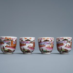 Un service à thé de 17 pièces en porcelaine de Chine famille rose de style Meissen, Qianlong — photo 23