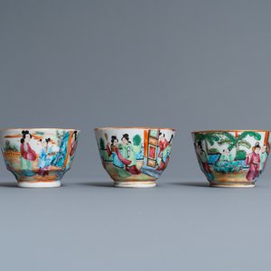 Un service à thé de 19 pièces en porcelaine de Chine famille rose de Canton, 19ème — photo 34