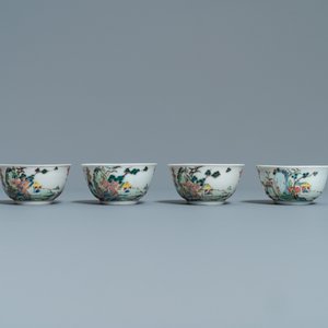 Un service à thé de 27 pièces en porcelaine de Chine famille rose à décor de paysages, Yongzheng/Qianlong — photo 16
