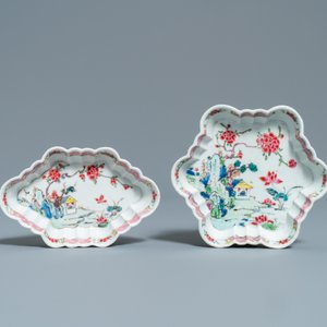 Un service à thé de 27 pièces en porcelaine de Chine famille rose à décor de paysages, Yongzheng/Qianlong — photo 8