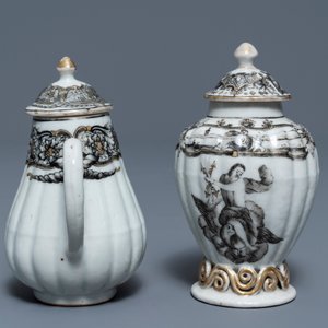 Un service à thé de 37 pièces en porcelaine de Chine grisaille à décor de Jupiter, Qianlong — photo 26
