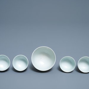 Un service à thé de 7 pièces en porcelaine de Chine 'Bleu de Hue' pour le Vietnam, 19ème — photo 9