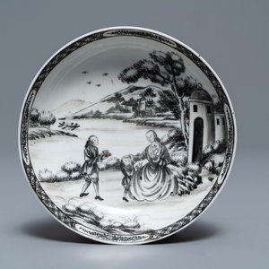 Un service à thé de onze pièces en porcelaine de Chine grisaille à décor européen, Qianlong — photo 15