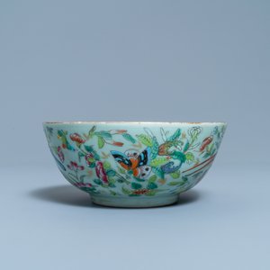 Un service à thé en porcelaine de Chine famille rose de Canton à fond céladon, 19ème — photo 15