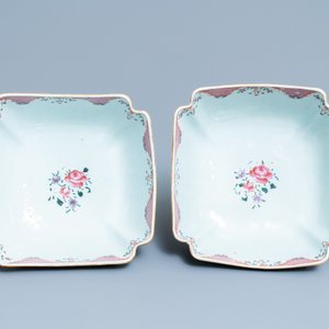 Un service de 158 pièces en porcelaine de Chine famille rose à décor floral de type Lowestoft, Qianlong — photo 34