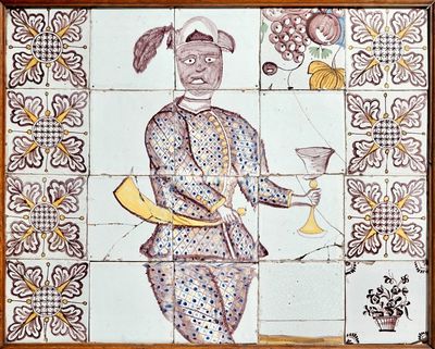 Un tableau de carreaux à décor d'un Maure, Lille, France, 18ème