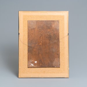 Un tableau de carreaux en faïence de Delft polychrome à décor d'une pendule, 18ème — photo 3