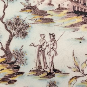 Un tazza à décor d'un paysage en majolique italienne, Pavia, atelier de Levantino, 18ème — photo 4